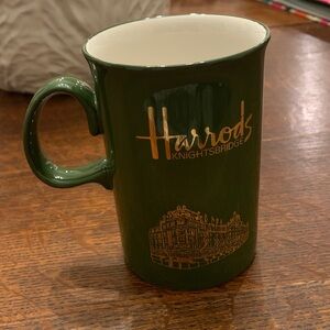 Harrods Knightsbridge Green and Gold Mug